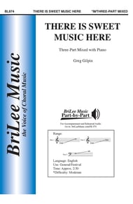 There Is Sweet Music Here Three-Part Mixed choral sheet music cover Thumbnail